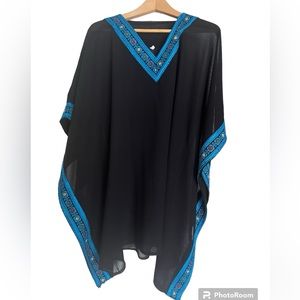 Embroidered middle eastern midi dress one size